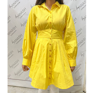 Ropa de mujer de moda Camisa de mujer de manga larga de color sólido de algodón 100% de alta calidad de fabricante y proveedor indio - Product Image 3