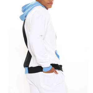 Chándal Deportivo para Hombre 100% Algodón al por Mayor, Calidad Premium, Diseño Personalizado, Patrón Sólido, Contraste de Color, Transpirable, Ligero, 300g - Product Image 2