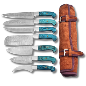 Ensemble de couteaux de chef ambidextres en acier Damas à 67 couches, fabriqués à la main, couteaux de cuisine professionnels, écologiques, fournisseur en gros OEM 7 - Product Image 1