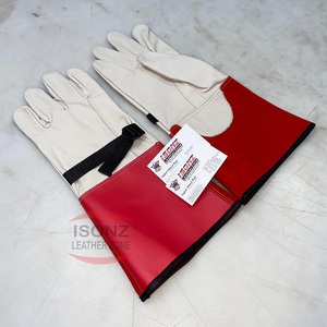 Guantes de Cuero ISONZ Leather Zone de Primera Calidad para Trabajos Eléctricos, Protección de Manos, Antideslizantes, Anticorte, 35CM - Product Image 2
