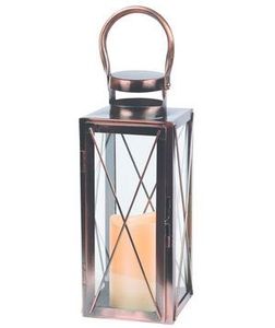 Farmhouse Decorative Vintage <b>Lantern</b> <b>Candle</b> Holder Home Living Room Mantel Patio Table Christmas Festive Decor Other - Product Image 1