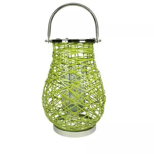 Portavelas de Pilar Tejido a Mano, Linterna Decorativa de Mesa, Portavelas de Metal para Decoración del Hogar y Jardín - Product Image 5