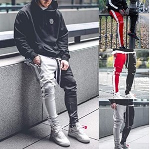 Pantalones deportivos transpirables de talla grande con logotipo personalizado para entrenar en el gimnasio, pantalones informales de negocios, ropa de calle, unisex - Product Image 4