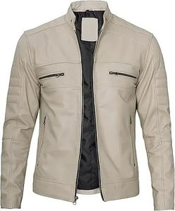 Vestes pour hommes tendance, nouveau design, vestes pour hommes, col montant, vêtements en cuir respirant, design grande taille, veste pour homme - Product Image 5