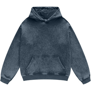 Sudadera de gran tamaño vintage OEM para hombre, Sudadera con capucha de algodón 100% de mezcla de alta calidad, logotipo personalizado bordado, estilo lavado con ácido para invierno - Product Image 1