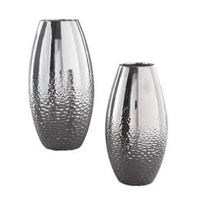 Vase à fleurs en métal fini argent antique Fabricant de vases à fleurs en métal aluminium faits à la main design personnalisé - Product Image 3