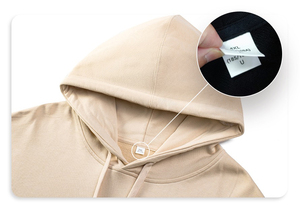 Pull à capuche 100% coton avec logo personnalisé pour hommes, sweat-shirt surdimensionné en polaire lourde avec cordon de serrage, sweat-shirt de qualité d'usine - Product Image 4
