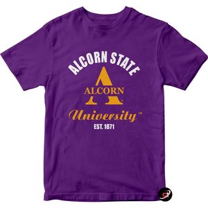 Camiseta Corta de Manga Corta, Corte Holgado y Amplio, Personalizada de la Universidad Estatal de Alcorn, 100% Algodón, Suave, Transpirable, Antiarrugas, de Secado Rápido - Product Image 2