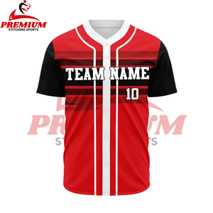 Offre Spéciale personnalisé vierge 100% polyester chemise de baseball raglan bouton vers le bas maillot de baseball personnalisé - Product Image 1