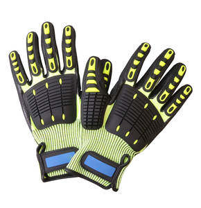 Guantes de cuero mecánicos y de soldadura de protección de seguridad de alta resistencia de piel de vaca amarilla de primera calidad de Pakistán Guantes DE TRABAJO estirables - Product Image 3