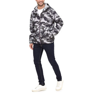 Chaqueta cortavientos para correr al aire libre para hombre, diseño personalizado, talla grande, poliéster suave, cuello levantado, lluvia, tela de lona impermeable - Product Image 1