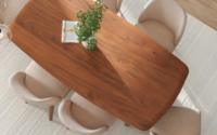 Table à manger en bois massif moderne, style luxueux, qualité supérieure, durable, imperméable, écologique, mobilier haut de gamme pour salle à manger d'hôtel