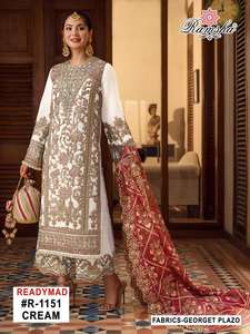 ชุดสูทปากีสถานดีไซน์เนอร์สำหรับผู้หญิงชุดแต่งกายประจำชาติปักลายหรูหราสำหรับงานแต่งงานและงานปาร์ตี้ - Product Image 2