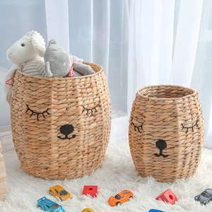 Various design handweaving storage baskets <b>water</b> hyacinth <b>container</b> basket kids room accessories - Product Image 6