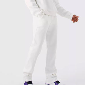 Conjunto de Sudadera y Pantalones Deportivos Personalizados, Chándal de Invierno, Sudadera con Bordado Desgastado, Pantalones Acampanados, Transpirables, 100% - Product Image 2