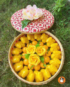 Wholesale Bamboo <b>Cake</b> Storage Basket with Lid - Elegant Design for Lunar New Year Celebration <b>Gift</b> <b>Box</b> - Product Image 6