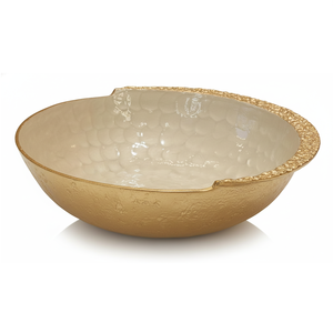 Plateaux de service en métal de style nordique avec bordure dorée et couvercles en verre texturé, ensemble complet pour l'organisation de fêtes, bol à compartiments - Product Image 4