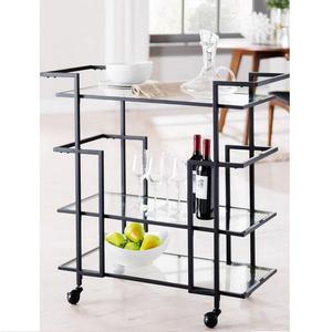 Hospitality Modern SS Carrito de servicio de 2 niveles para uso en la oficina del hotel en el hogar a precio mayorista de La India Carrito SS hecho a mano para Ho - Product Image 4