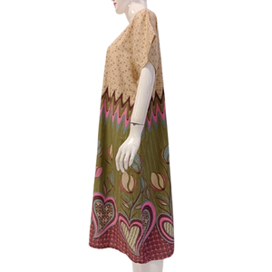 Vestido de mujer con botones hasta la rodilla de Chrysanta, hecho de 100% rayón de alta calidad. - Product Image 5