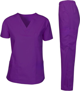 Uniformes de hospital personalizables de ajuste moderno con estilo de punto para correr para profesionales de la salud - Product Image 4
