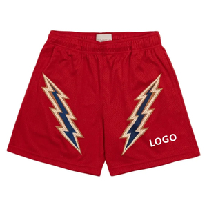 Hot Summer <b>Men's</b> Custom Made Casual Mesh <b>Shorts</b> Solid Style Anti-Wrinkle Eco-Friendly Hot Selling Digital Printing Sublimation - Product Image 2