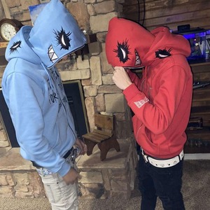 Sudadera con Capucha forrada con cremallera con patrón de letras Fabricante personalizado Puff Print Silk Screen Printed Hoodies - Product Image 5