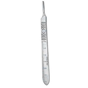 Mango de bisturí desechable estéril con uso de artesanía de laboratorio quirúrgico Hoja de dermaplaning Tipo de cuchillo compatible de acero inoxidable de plástico - Product Image 1