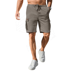 กางเกงขาสั้นคาร์โก้ผู้ชายคุณภาพดีสำหรับฤดูร้อน เอวยางยืด ผ้าทอเนื้อแน่น หลายกระเป๋า ระบายอากาศได้ดี กันน้ำ แห้งเร็ว เหมาะสำหรับเล่นกีฬา - Product Image 3