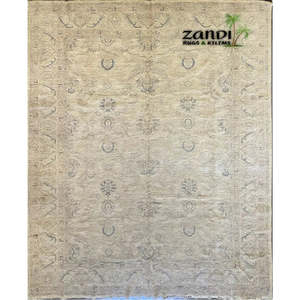 Tapis de Peshawar et de Khotan noué à la main, unique en son genre, 9'10 x 13'9 Pes_Kho_65 - Product Image 1