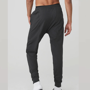 Pantalones de chándal para hombre, pantalones de punto con cordón, cintura elástica, pantalones deportivos de Color sólido, pantalones de chándal Con parte inferior elástica para hombre - Product Image 5