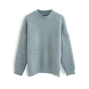 T-shirt à manches longues gaufré polyvalent pour femmes avec un design tendance pour la randonnée hivernale Yoga Casual Week-end Sorties - Product Image 1