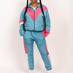 Conjunto Deportivo de 2 Piezas para Mujer, Chaqueta Cortavientos de Nailon Ligero, Sólido, Bordado e Impreso, con Logotipo Personalizado, Impermeable, para Invierno - Product Image 1