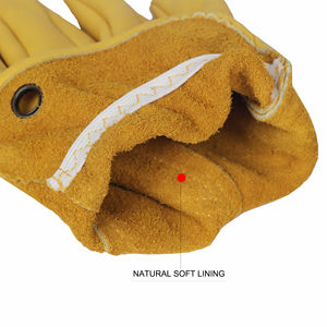 Guantes de Trabajo de Cuero para Hombre y Mujer, Guantes de Seguridad para Jardinería, Construcción, Cuero Vacuno, Guantes de Trabajo Industriales Económicos - Product Image 5