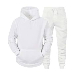 Negro algodón transpirable vintage calidad premium 100% vintage OEM blanco personalizado chándal jogging pullover HOODIE con pantalón - Product Image 2