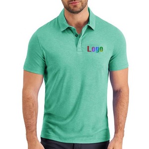 Ropa de hombre bordada con impresión de logotipo personalizado, polos de manga corta, ropa de calle de verano, polos de algodón de talla grande para hombre, OEM - Product Image 4
