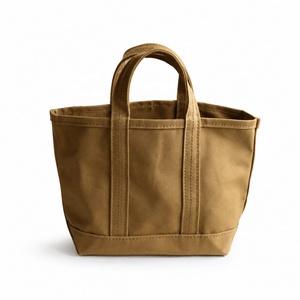 MORGANS INDUSTRIES <b>Canvas</b> <b>Tote</b> Bag Solid Color Minimalist Style Open Top Zipper Closure Embroidery Women's Handbag All Seasons - Product Image 1