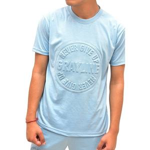 เสื้อยืดผ้าฝ้ายถัก300แกรมสำหรับผู้ชายเสื้อยืด3D ลายนูนลายกรดสไตล์วินเทจ - Product Image 1