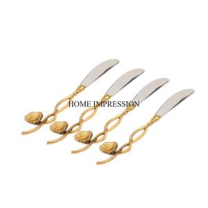 Ensemble de couverts en métal plaqué or robuste avec revêtement en poudre de couleur noire du fabricant indien de produits de grande qualité - Product Image 2