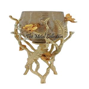 Cuenco elegante con soporte para cocina, vajilla de vidrio y Metal de Color dorado para casa, Hotel, restaurante, frutos secos, tazón de mesa - Product Image 1