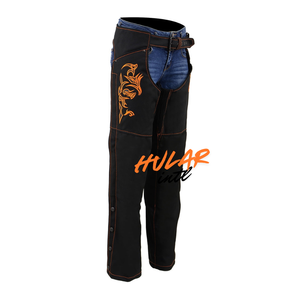 Custom Biker Chaps Genuine <b>Leather</b> Wholesale Equestrian Equipment High Quality Horse Riding Chaps - Product Image 4