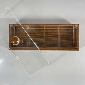 Premium Chocolate and Candy Presentation Handcrafted Acrylic dom Gift <b>Box</b> with Elegant <b>Wooden</b> Lid & Mother of Pearl Inlay for - Product Image 5