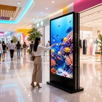 Kiosque d'affichage interactif LED sur pied pour centre commercial, exposition, publicité interactive