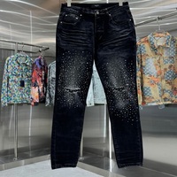 Lot de stock de vêtements excédentaires de marque chinoise populaire et haut de gamme Pantalon en jean pour homme et garçon Prix super bas Marques en surplus de stock Jeans en denim