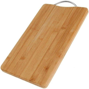 Plateau de coupe en métal grande planche à découper en bois planche à découper en bambou pour légumes fruits et - Product Image 4