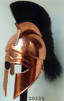Casque d'armure d'Achille de Troie avec plume