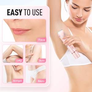 Nouveau Rasoir Électrique Rechargeable 2-en-1 pour Femme 2025 – Épilateur Corporel et Facial Étanche IPX7 pour Visage, Lèvres, Menton et Aisselles - Product Image 2