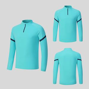 Venta al por mayor Activewear Nuevo Diseño Slim Fit Compresión ropa de gimnasio Manga larga completa Lujo ropa activa cuarto de camisa con cremallera para los hombres - Product Image 3