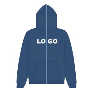Vente en gros de vêtements de rue en éponge française 100% coton Oem personnalisé sweat à capuche vierge surdimensionné et lourd sweat à capuche zippé personnalisé sur toute la surface - Product Image 2