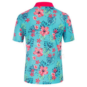 100% โปโลสำหรับผู้ชายเสื้อยืดโพลีเอสเตอร์พิมพ์ลายแห้งเร็วของผู้ชายโลโก้ตามสั่ง - Product Image 3