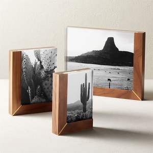 Cadre photo en bois naturel et résine, pour table ou mur, élégant cadre photo en bois et résine de qualité supérieure - Product Image 3